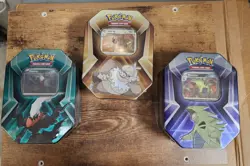 Pokemon 3x Triple Whammy Collector Sealed Tins (Complete Tin Set) Pokemon TCG - Image 1