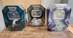 Pokemon 3x Triple Whammy Collector Sealed Tins (Complete Tin Set) Pokemon TCG - Image 5