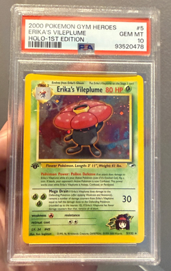 2000 Pokemon Gym Heros #5 Erikas Vileplume 1st Edition First 5/132 GEM MT PSA 10 - Image 1