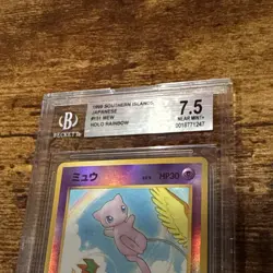 BGS 7.5 Pokemon Japanese Mew Holo Rainbow No. 151 Southern Islands Promo - Image 2
