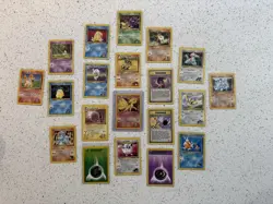 Lot Of (20) Pokemon 1996-97 Cards (5 Uncommon And 1 Rare (Blaines Ninetails)) VG - Image 1