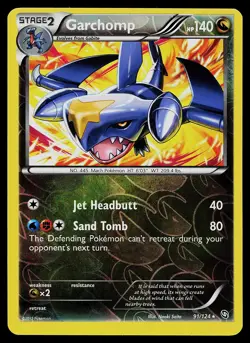 Pokemon Card - Garchomp Dragons Exalted 91/124 Rare Reverse Holo - Image 1