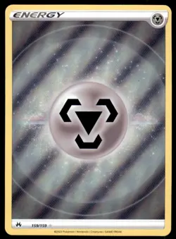 Pokemon TCG Metal Energy Texture Sword & Shield - Crown Zenith #159/159 Holo - Image 1