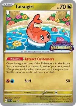 Pokemon TCG Twilight Masquerade Prerelease STAFF Sealed pack - Image 3