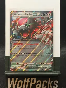 Pokemon TCG Twilight Masquerade - Bloodmoon Ursaluna ex #141 Double Rare Holo - Image 1