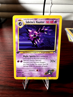 Pokemon Sabrina's Haunter #58 Gym Heroes 1st Edition NM/LP - Image 1