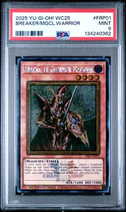 2025 YU-GI-OH! FRENCH WORLD CHAMPIONSHIP 2025 BREAKER THE MAGICAL WARRIOR PSA 9 - Image 1