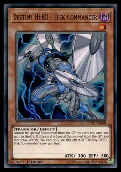 DESTINY HERO - DISK COMMANDER LEHD-ENA08 LEGENDARY HERO DECKS YU-GI-OH - Image 1