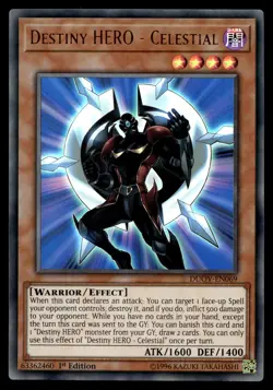 DESTINY HERO - CELESTIAL DUOV-EN069 ULTRA RARE DUEL OVERLOAD YU-GI-OH - Image 1