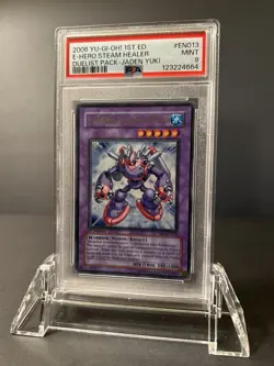 Yugioh Elemental Hero Steam Healer DP1 - EN013 Ultra Rare PSA 9 - Image 1
