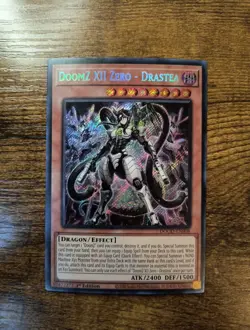 DoomZ XII Zero - Drastea DOOD-EN008 Secret Rare Doom of Dimensions Yugioh TCG - Image 1