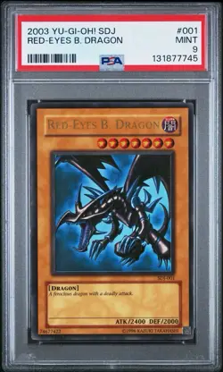 2003 Yu-Gi-Oh! Red-Eyes B. Dragon Starter Deck: Joey SDJ Unlimited Ultra PSA 9 - Image 1