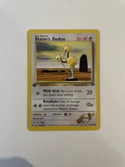 BLAINE'S DODUO 61/132 - 1ST EDITION GYM CHALLENGE ENGLISH POKEMON CARD - Image 1