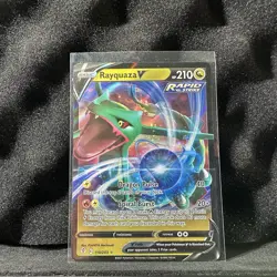 Rayquaza V - 100/159 - Ultra Rare - Rapid Strike Near Mint Pokemon Card - Image 1