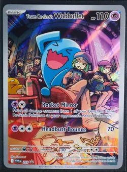 Team Rocket's Wobbuffet Holo Promo #203 SV: Scarlet & Violet Promo Cards NM - Image 1