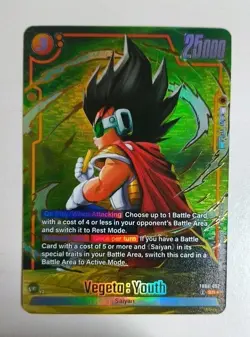 Vegeta Youth FB08-092 Alternate Art Saiyan's Pride Dragon Ball English Card Fusi - Image 1