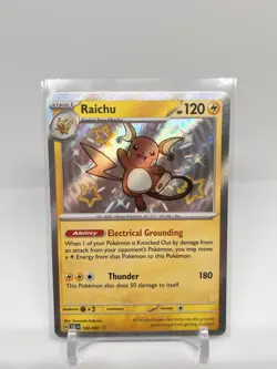 Pokemon Paldean Fates Raichu Holo Card #132/91 Shiny Baby - Image 1