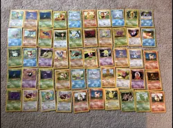 Pokemon 50 Random Cards Bulk Lot - Common Vintage 1995-2001, Moderately Played - Image 1