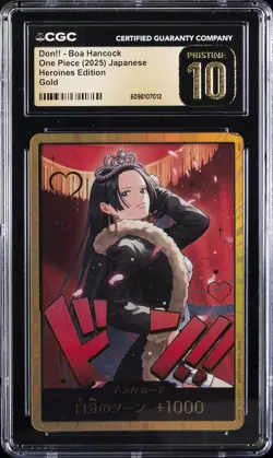 2025 ONE PIECE JPN HEROINES EDITION GOLD DON!! CARD BOA HANCOCK CGC 10 PRISTINE - Image 1