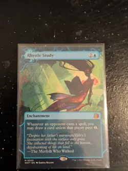 MTG Rhystic Study Wilds of Eldraine: Enchanting Tales NM Card #0025 - Image 1