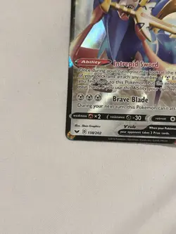 Zacian V 138/202 Pokemon Sword & Shield Base Set Holo Ultra Rare Card NM - Image 2