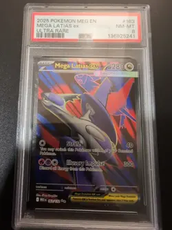 Pokemon Mega Latias EX Full Art Holo Card 163/132 Ultra Rare ME01 PSA 8 - Image 1