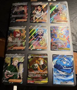 Pokemon EX Full Art Card Lot - 9 Ultra Rare EX Cards - Mixed Types - Near Mint - Image 1