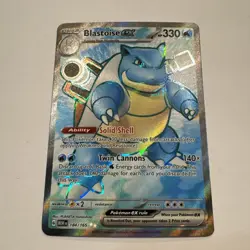 Blastoise ex 184/165 Sv: Scarlet & Violet 151 Holo Pokemon Card Full Art Water - Image 2