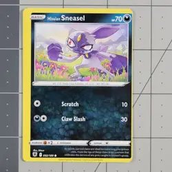 Hisuian Sneasel Miscut Error Pokemon Card Astral Radiance 092/189 NM - Image 2