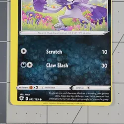 Hisuian Sneasel Miscut Error Pokemon Card Astral Radiance 092/189 NM - Image 4