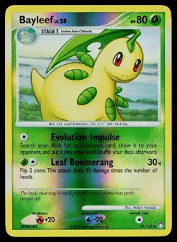 Pokemon Card - Bayleef Mysterious Treasures 41/123 Reverse Holo - Image 1