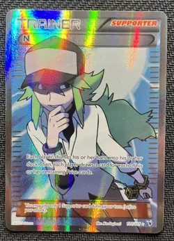 N Supporter Full Art 101/101 Noble Victories B&W NVI Pokemon Card Holo 2011 - Image 1
