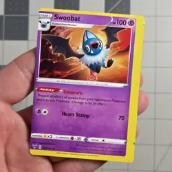 Swoobat Miscut Error Misalignment Pokemon Card Vivid Voltage Non Holo 074/185 - Image 1