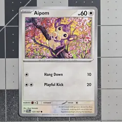 Aipom Misalignment Miscut Back Error Pokemon Card Twilight Masquerade - Image 2