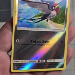 Taillow Misprint Error Missing Holo Pattern Insufficient Ink Pokemon Card - Image 2