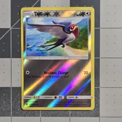 Taillow Misprint Error Missing Holo Pattern Insufficient Ink Pokemon Card - Image 4