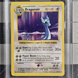 Rainbow Error Dragonair Base Set Shadowless Misprint Repeat WOTC Pokemon Card - Image 2