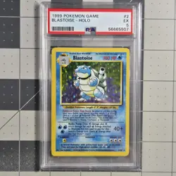 Blastoise Red Dot Error Misprint PSA 5 EX Base Set Pokemon Card - Image 1