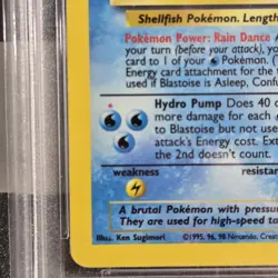 Blastoise Red Dot Error Misprint PSA 5 EX Base Set Pokemon Card - Image 2