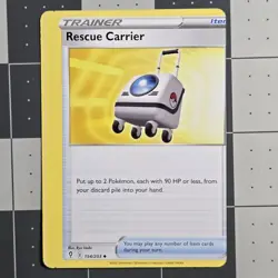 Rescue Carrier Miscut Error Trainer Evolving Skies Pokemon Card 154/203 - Image 3