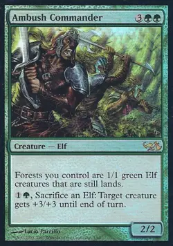 Ambush Commander -Foil Light Play MTG Duel Decks: Elves vs Goblins - Image 1