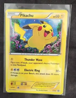 Pikachu SWIRL COSMOS HOLO Pokemon TCG Card XY Black Star XY89 Promo NEAR MINT NM - Image 1
