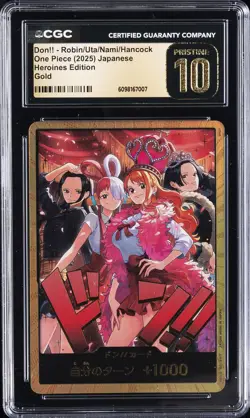 2025 ONE PIECE DON!! CARD ROBIN/UTA/NAMI/HANCOCK CGC 10 PRISTINE - Image 1
