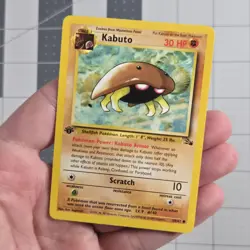 Kabuto 1st Edition Fossil Pokemon Card LP Condition 50/62 - Image 1