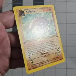 Kabuto 1st Edition Fossil Pokemon Card LP Condition 50/62 - Image 3