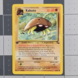 Kabuto 1st Edition Fossil Pokemon Card LP Condition 50/62 - Image 5