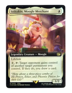 Stiltzkin, Moogle Merchant (Extended Art) R 433 Foil Final Fantasy MTG Card NM - Image 1