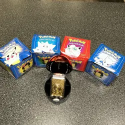 1999 Pokemon Burger King 23K Gold Plated Trading Card w/ Box Pokeball Set of 5 - Image 1