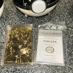 1999 Pokemon Burger King 23K Gold Plated Trading Card w/ Box Pokeball Set of 5 - Image 5