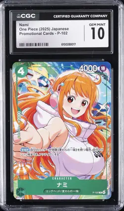 2025 ONE PIECE - PROMO CARDS JPN #P-102 NAMI CGC 10 GEM MINT - Image 1